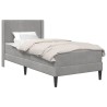 Cadre de lit avec matelas Gris clair 90 x 200 cm Velours 582123582123