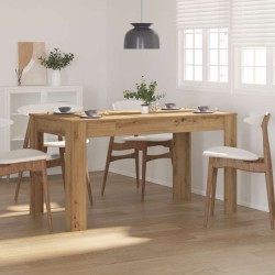 Table à manger chêne artisanal 140x74,5x76 cm bois d'ingénierie 582129582129