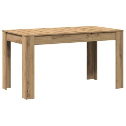 Table à manger chêne artisanal 140x74,5x76 cm bois d'ingénierie 582129582129