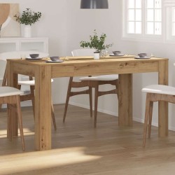 Table à manger chêne artisanal 140x74,5x76 cm bois d'ingénierie 582129582129