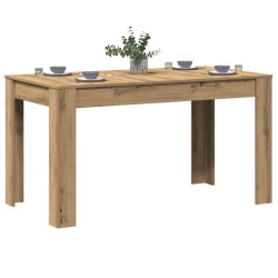Table à manger chêne artisanal 140x74,5x76 cm bois d'ingénierie 582129582129