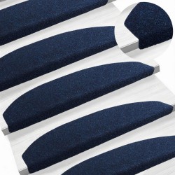 Tapis d'escalier auto-adhésifs 15 pcs Bleu marine 582138582138