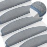 Tapis d'escalier auto-adhésifs 15 pcs Gris clair et bleu 582139582139