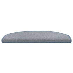 Tapis d'escalier auto-adhésifs 15 pcs Gris clair et bleu 582139582139