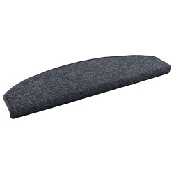 Tapis d'escalier auto-adhésifs 15 pcs Gris foncé et bleu 582140582140
