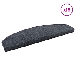 Tapis d'escalier auto-adhésifs 15 pcs Gris foncé et bleu 582140582140