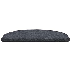 Tapis d'escalier auto-adhésifs 15 pcs Gris foncé et bleu 582140582140
