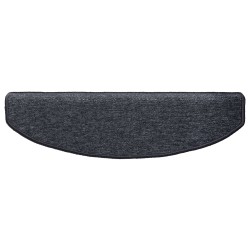 Tapis d'escalier auto-adhésifs 15 pcs Gris foncé et bleu 582140582140