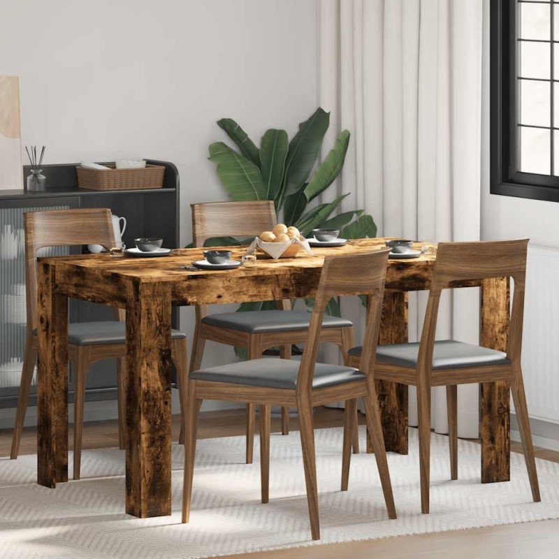 Table à manger chêne fumé 140x74,5x76 cm bois d'ingénierie 582141582141