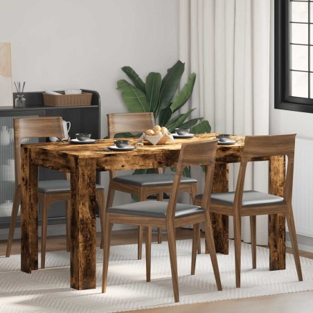 Table à manger chêne fumé 140x74,5x76 cm bois d'ingénierie 582141582141
