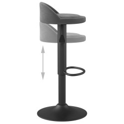 Tabouret de bar Gris foncé Velours 582142582142