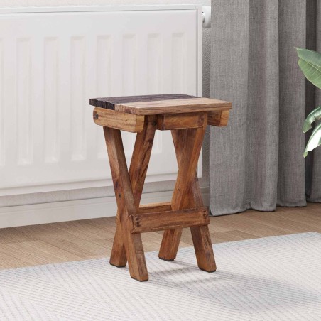 Tabouret Naturel 30 x 30 x 48 cm Bois massif de récupération 582143582143