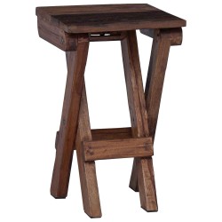 Tabouret Naturel 30 x 30 x 48 cm Bois massif de récupération 582143582143