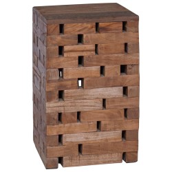 Tabouret Naturel 29 x 29 x 48 cm Bois massif de récupération 582145582145