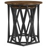 Table basse 2 pcs Chêne fumé Bois d'ingénierie et acier 582147582147