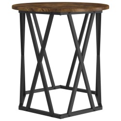 Table basse 2 pcs Chêne fumé Bois d'ingénierie et acier 582147582147
