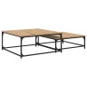 Table basse 2 pcs Chêne artisanal 80 x 80 x 35 cm 582148582148