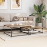 Table basse 2 pcs Chêne artisanal 80 x 80 x 35 cm 582148582148