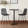 Tabouret de bar 2 pcs Noir 44 x 54 x 96 cm Rattan et Acier 582150582150