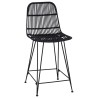 Tabouret de bar 2 pcs Noir 44 x 54 x 96 cm Rattan et Acier 582150582150