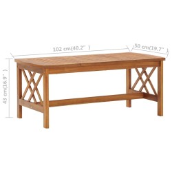 Table basse 102x50x43 cm Bois d'acacia solide 582153582153