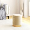 Tabouret de rangement rond Abricot Velours 31 x 37 cm 582155582155