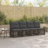 Canapé 4 places 4 pcs 4-Nombre de places Gris polyrotin 582159582159