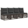 Canapé 4 places 4 pcs 4-Nombre de places Gris polyrotin 582159582159