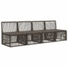 Canapé 4 places 4 pcs 4-Nombre de places Gris polyrotin 582159582159