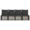 Canapé 4 places 4 pcs 4-Nombre de places Gris polyrotin 582159582159