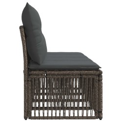 Canapé 4 places 4 pcs 4-Nombre de places Gris polyrotin 582159582159