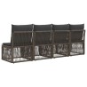 Canapé 4 places 4 pcs 4-Nombre de places Gris polyrotin 582159582159