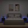 Meubles TV muraux avec lumières LED 2 pcs noir 40,5x35x40 cm 582164582164