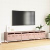 Meuble TV rose 202x39x43,5 cm acier laminé à froid 582165582165