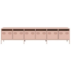 Meuble TV rose 202x39x43,5 cm acier laminé à froid 582165582165