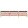 Meuble TV rose 202x39x43,5 cm acier laminé à froid 582165582165