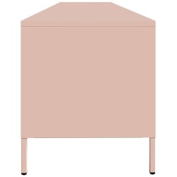 Meuble TV rose 202x39x43,5 cm acier laminé à froid 582165582165