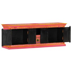 Meuble TV rose 110x30x40 cm bois massif de manguier 582166582166