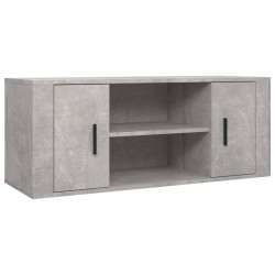 Meuble TV Gris béton 100x35x40 cm Bois d'ingénierie 582168582168