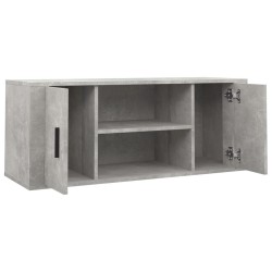 Meuble TV Gris béton 100x35x40 cm Bois d'ingénierie 582168582168