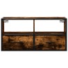 Meuble TV chêne fumé 80x31x39,5 cm bois d'ingénierie et métal 582172582172