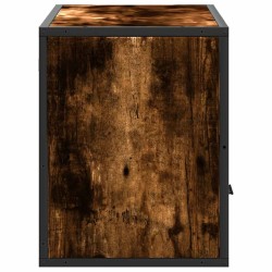 Meuble TV chêne fumé 80x31x39,5 cm bois d'ingénierie et métal 582172582172