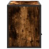 Meuble TV chêne fumé 80x31x39,5 cm bois d'ingénierie et métal 582172582172