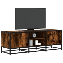 Meuble TV chêne fumé 120x35x41 cm bois d'ingénierie et métal 582173582173