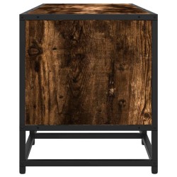 Meuble TV chêne fumé 120x35x41 cm bois d'ingénierie et métal 582173582173