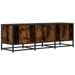 Meuble TV chêne fumé 120x35x41 cm bois d'ingénierie et métal 582173582173