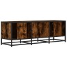 Meuble TV chêne fumé 120x35x41 cm bois d'ingénierie et métal 582173582173