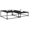 Table basse 2 pcs Chêne noir Bois d'ingénierie 582175582175