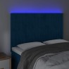Tête de lit à LED Bleu foncé 144x5x118/128 cm Velours 582176582176