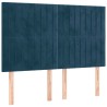 Tête de lit à LED Bleu foncé 144x5x118/128 cm Velours 582176582176